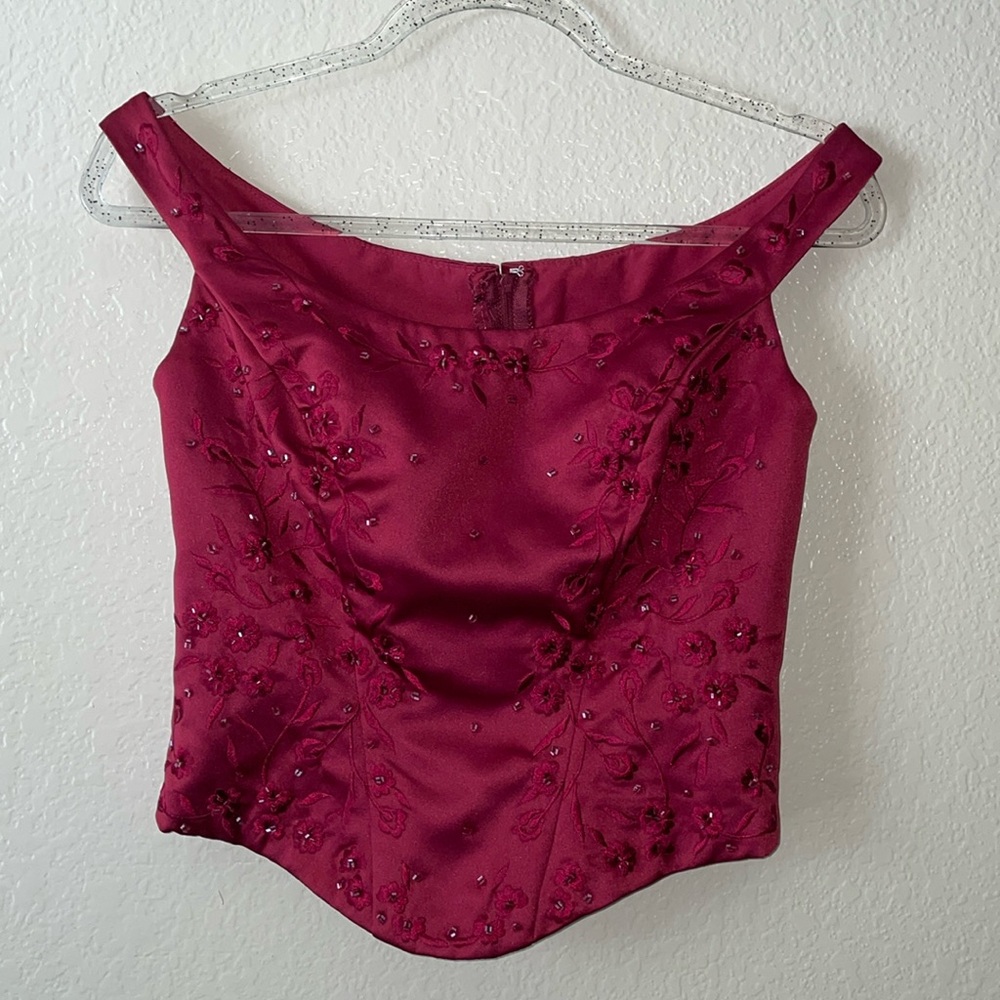 Formal Satin Dress 3 pc - Picture 2 of 7